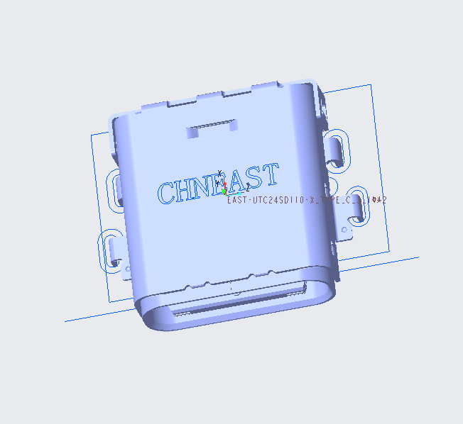 EAST-UTC24SD110-X TYPE C 3.1母頭24P沉板板上H2.88 CH1.10 SMT外殼DIP